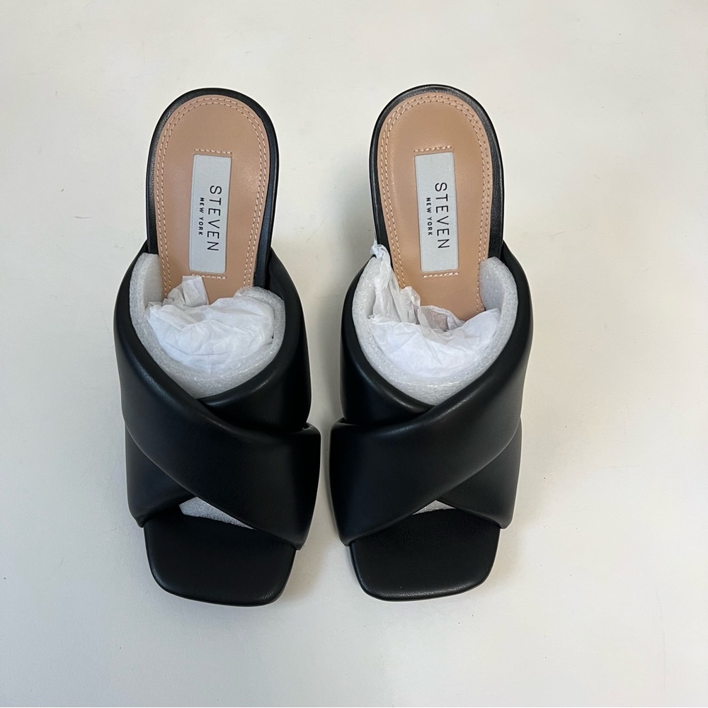 Steven New York Black Baga Heeled Sandal - New In Box - Reemoly - Picture 8 of 16